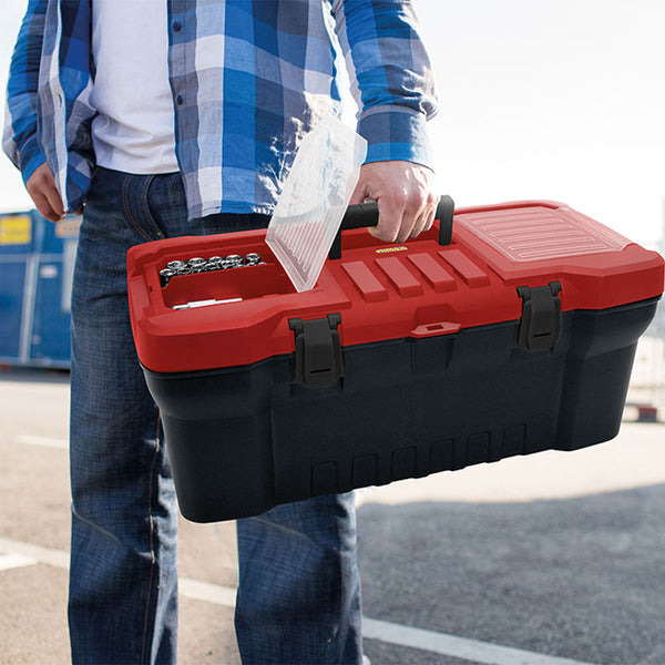 Caja Herramientas 20" Cerradura Plástica Negro vm