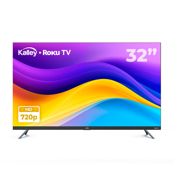 Televisor Kalley 32" Pulgadas Sistema Operativo Roku, HD, Negro