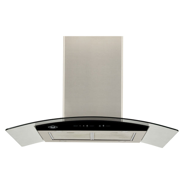 Campana Isla Vidrio Inox-negro 90 Cm 3 Velocidades