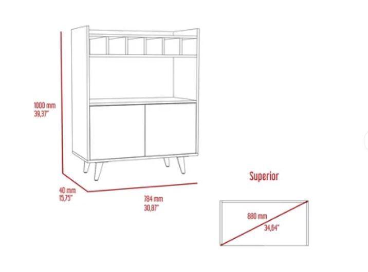 Combo para Sala Candela, incluye Recibidor y Mueble Bar.