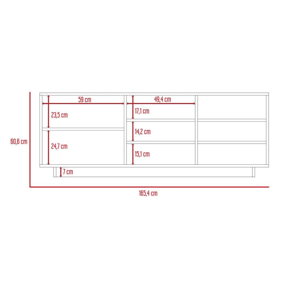 Combo Para Sala Balzar, Incluye Mesa Para Tv Y Biblioteca.