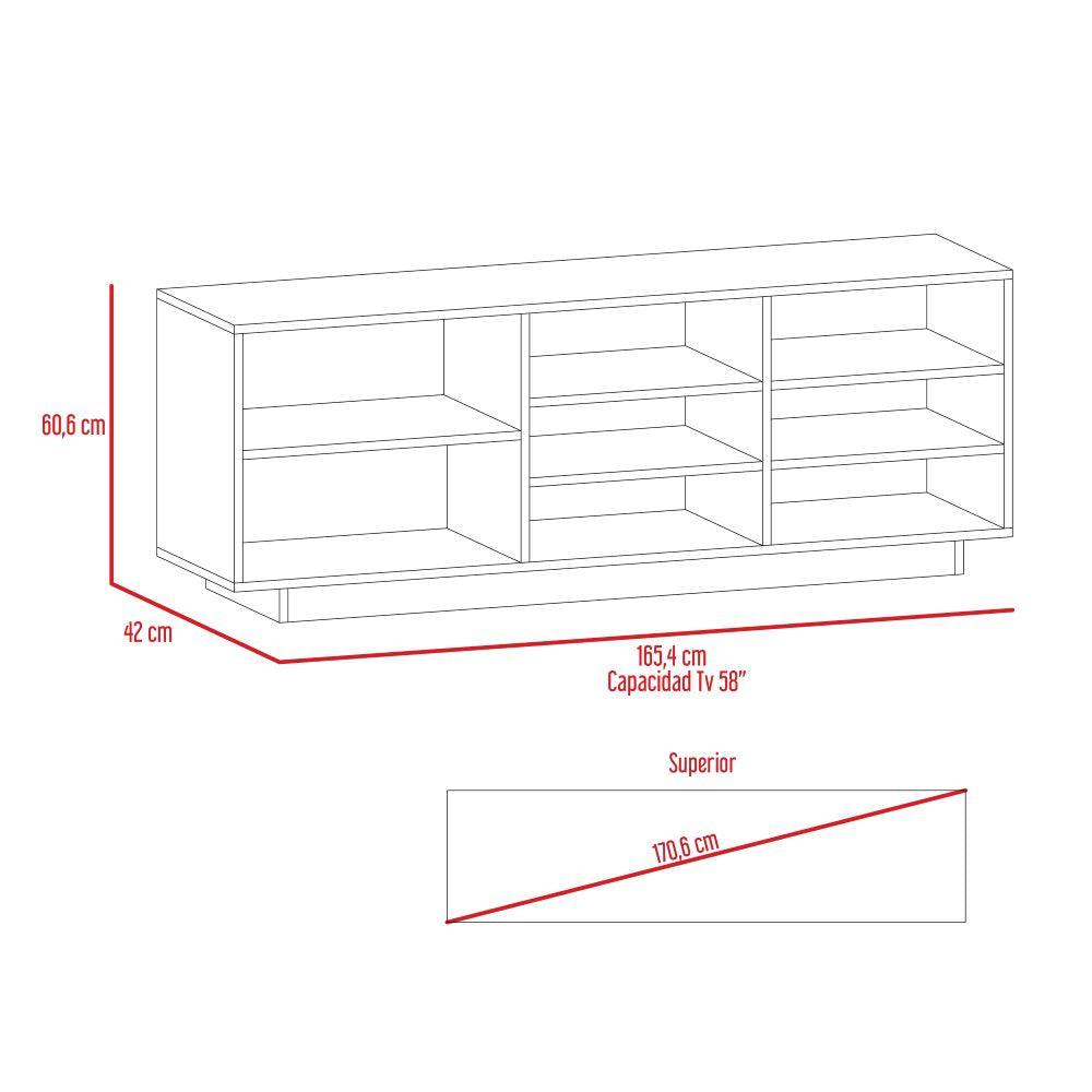 Combo Para Sala Rocco, Incluye Mesa Para Tv Biblioteca Mesa Auxiliar Y Mesa De Centro.