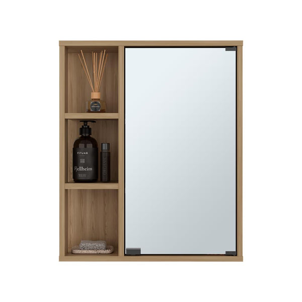 Gabinete de Baño Berkel, Fresno Europeo, con especio para guardar objetos de aseo personal