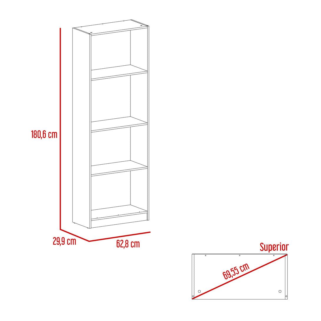 Combo de Bibliotecas Home Eco, Blanco, Incluye Tres Bibliotecas Sin Puertas. - VIRTUAL MUEBLES