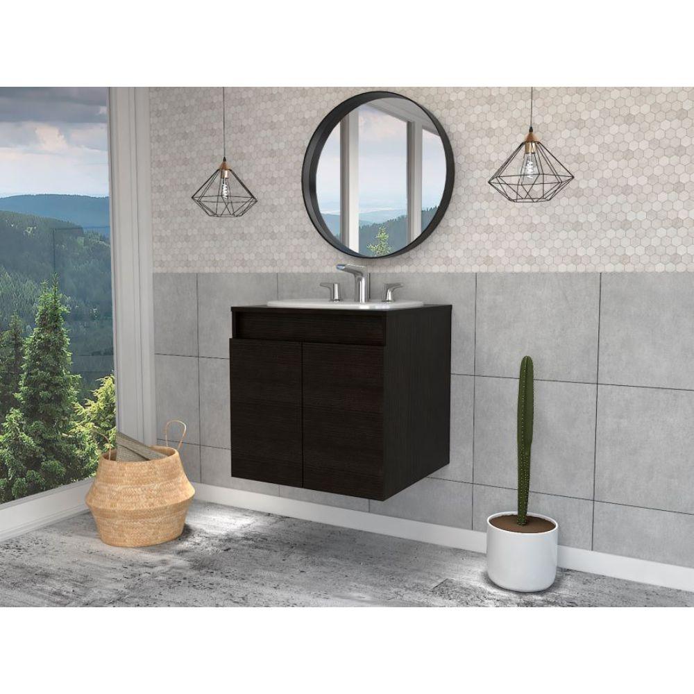 Combo Para Baño Kiribati Incluye Mueble Lavamanos y Gabinete.