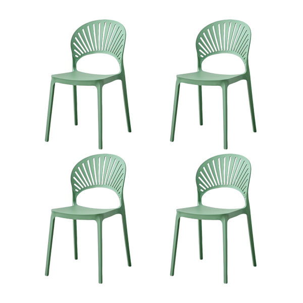 Silla Paraiso, Color Verde Oliva, Con espaldar y diseño Moderno X4