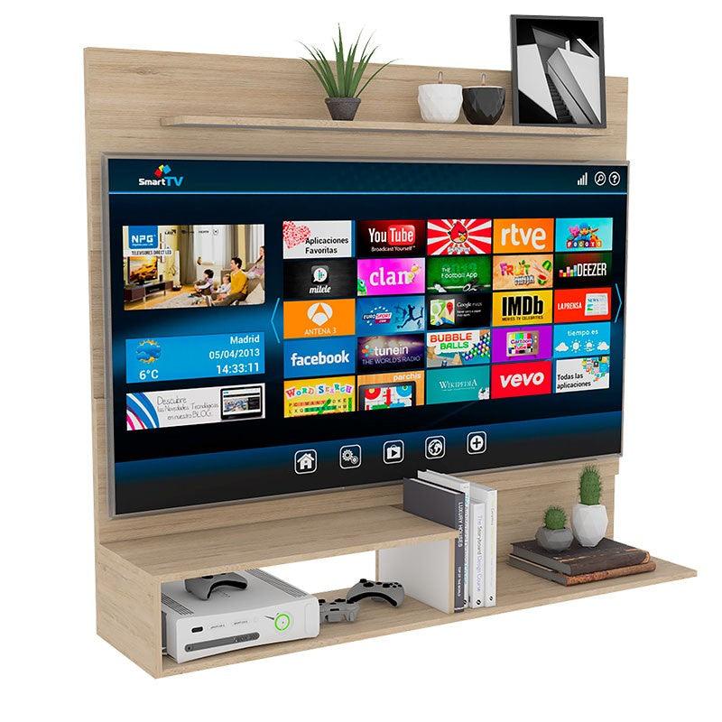 Combo para Sala de Estar Caleb, incluye Panel de TV y Biblioteca.